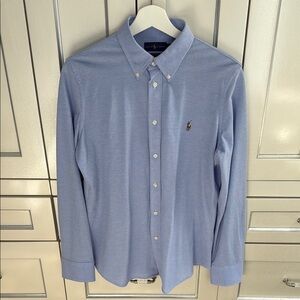 Ralph Lauren Women’s Knit Oxford Blue Shirt